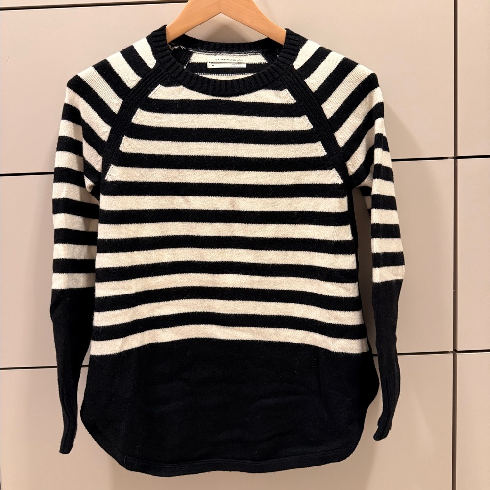Anthropologie Monochrome Striped Crew Neck Sweater